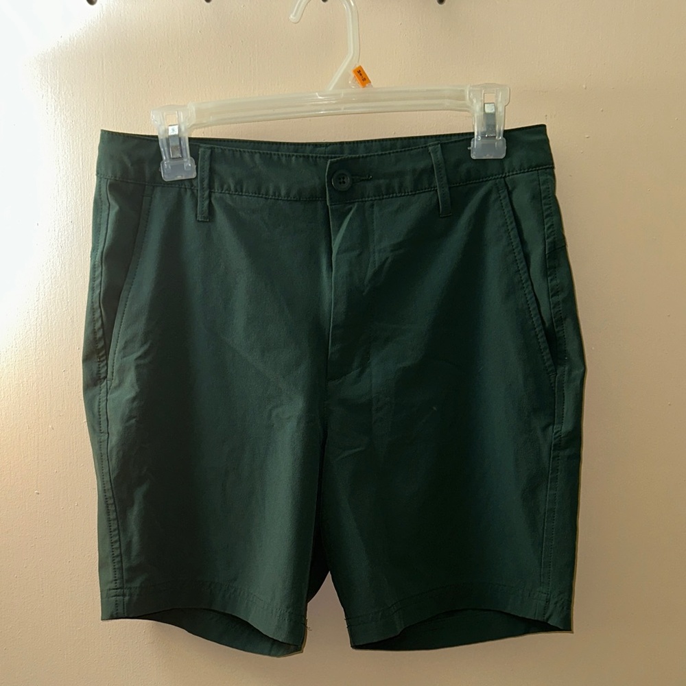 All in Motion Men's Forest Green Flat Front Shorts